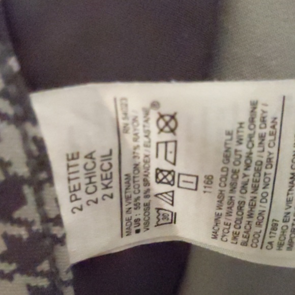 Houndstooth Ann Taylor Ankle Length Dress Pants - Picture 7 of 7